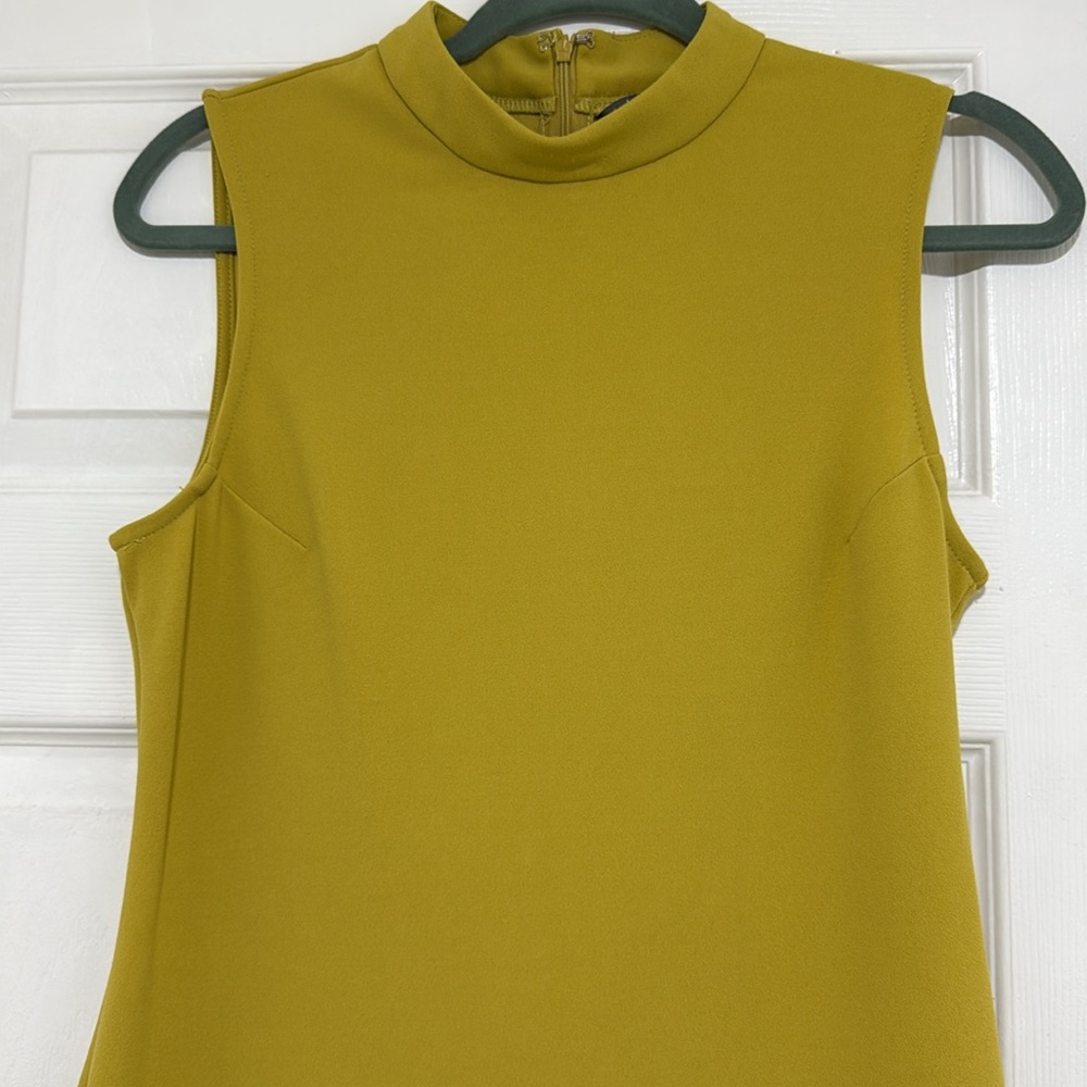 Sleeveless Mustard Dress - Picture 2 of 4
